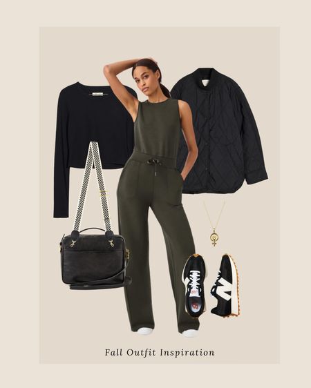 Fall outfit inspiration / quilted jacket, jumpsuit, sneakers 

#LTKstyletip #LTKunder50 #LTKSeasonal