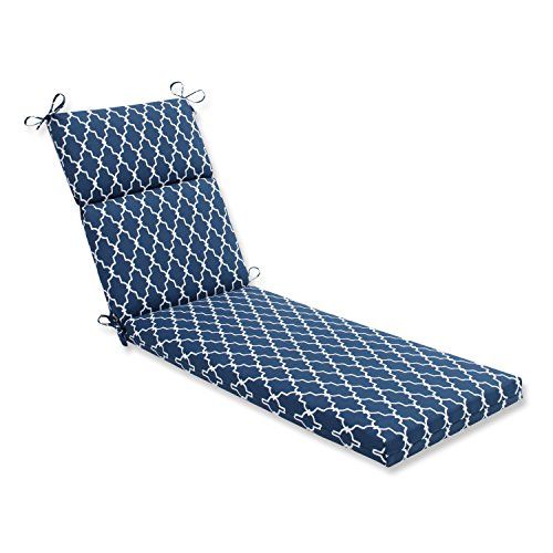 Pillow Perfect Outdoor/Indoor Garden Gate Navy Chaise Lounge Cushion, 72.5" x 21", Blue | Amazon (US)