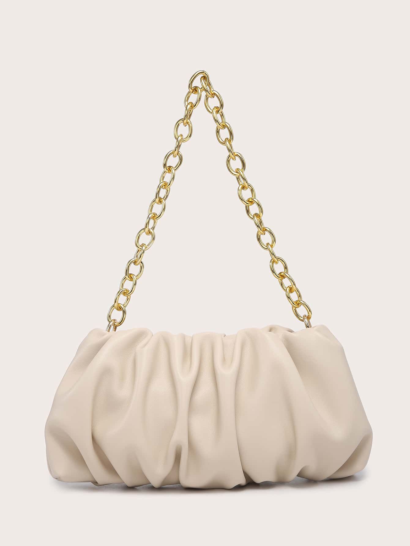 Minimalist Ruched Chain Bag | SHEIN