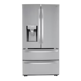 LG Standard-Depth Craft Ice 27.8-cu ft 4 -Door Smart Compatible French Door Refrigerator with Dua... | Lowe's