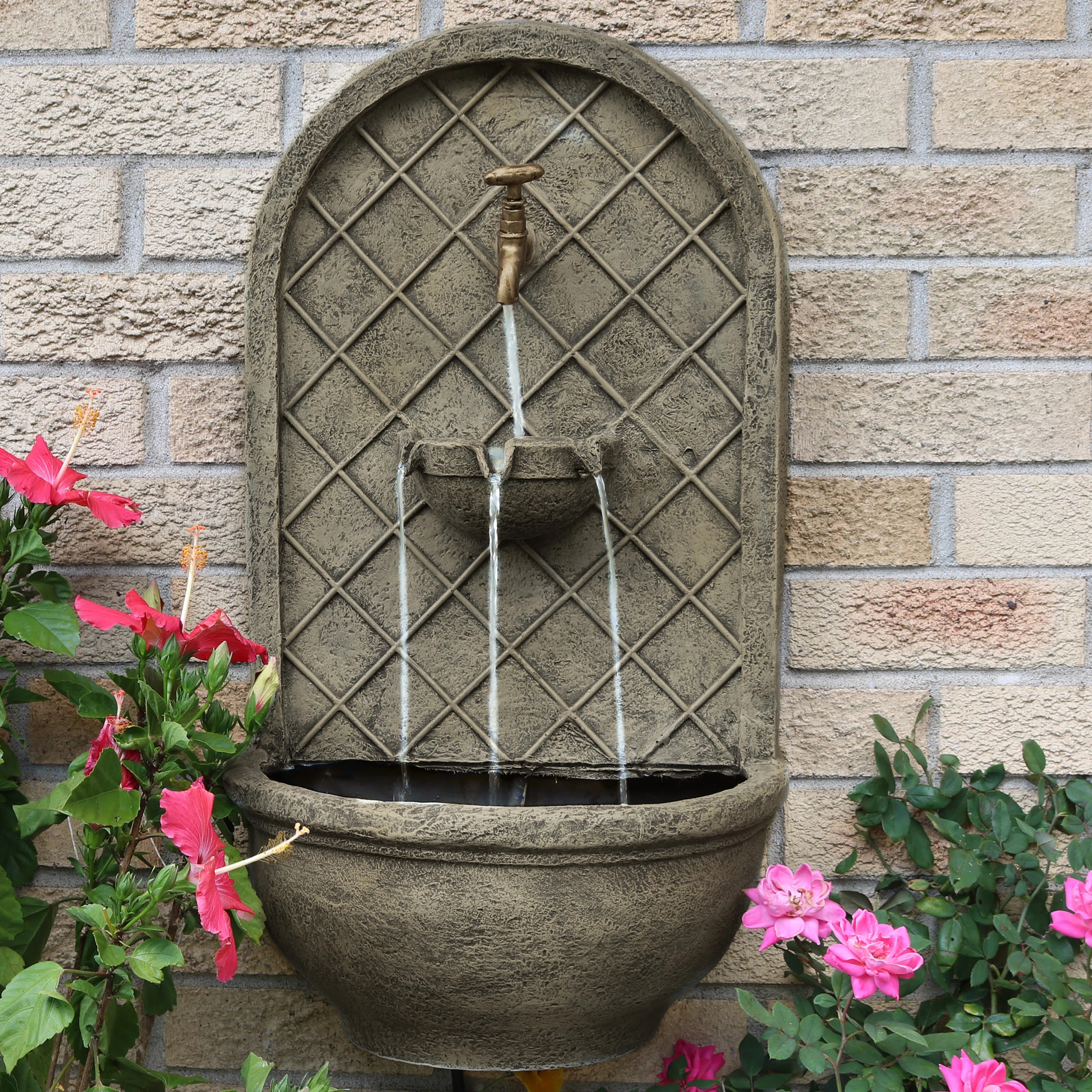 Millwood Pines Tristin Polystone Electric Wall Fountain & Reviews | Wayfair | Wayfair North America