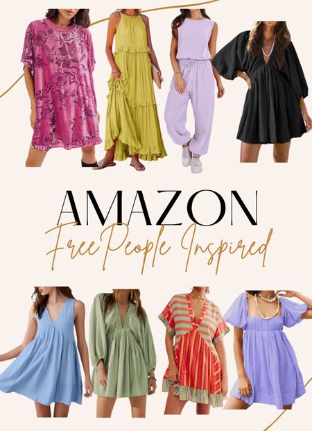 FreePeople inspired finds from amazon. 

Spring dress. 

#LTKsalealert #LTKSeasonal #LTKfindsunder50