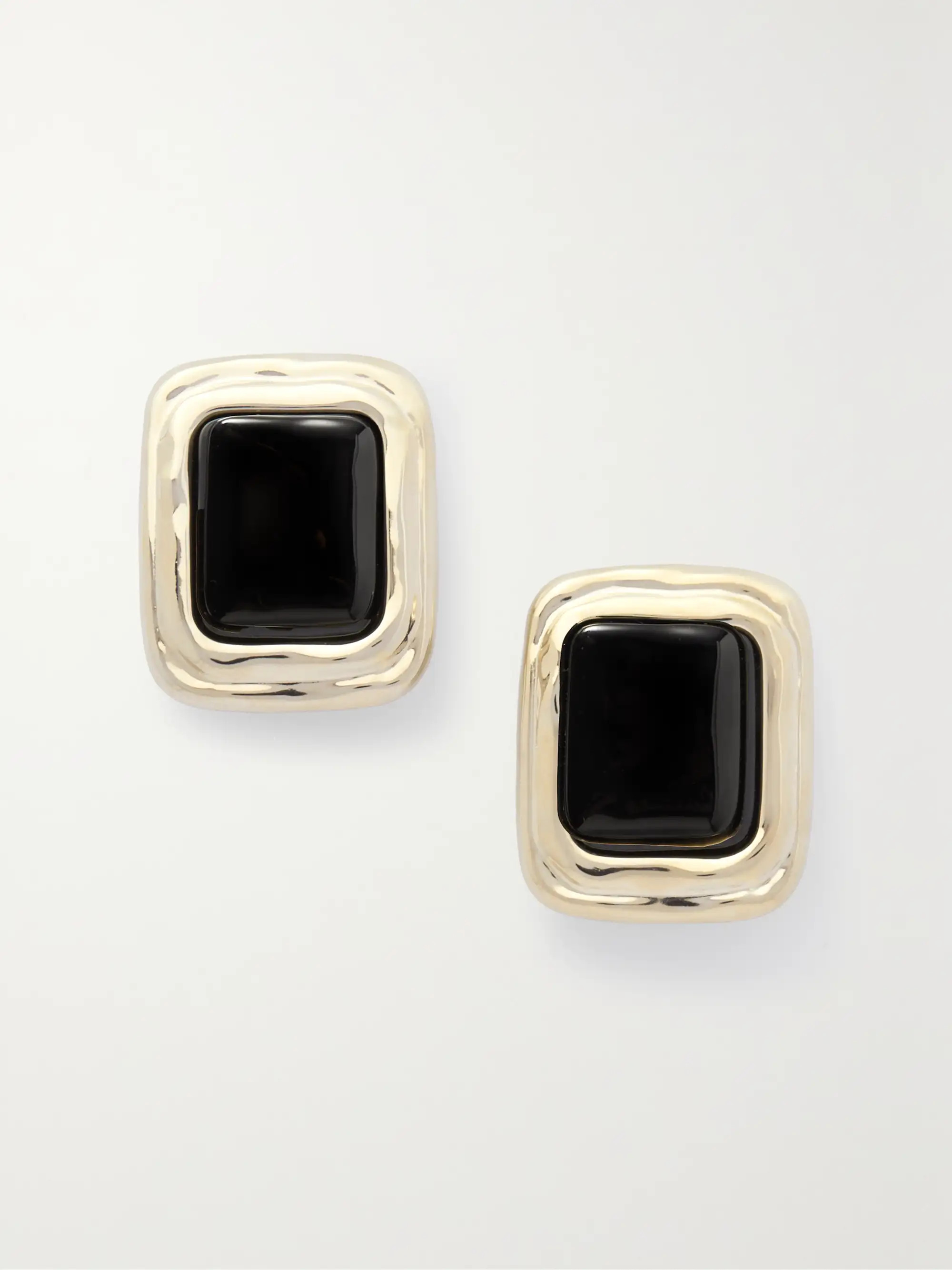 Gold-tone resin clip earrings | NET-A-PORTER (UK & EU)