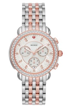 Sidney Chrono Diamond Diamond Dial Watch Case, 38mm | Nordstrom