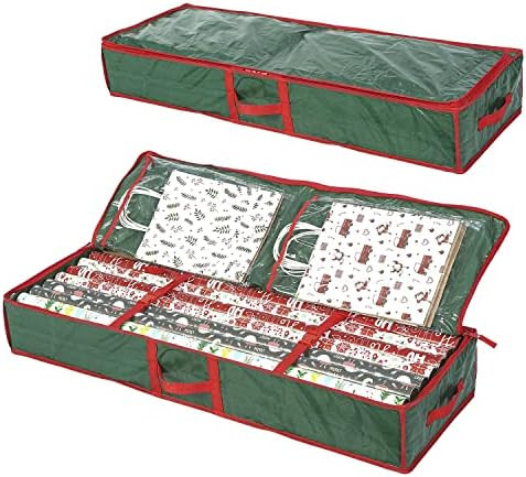 Sattiyrch Underbed Gift Wrap Organizer,Gift Wrapping Paper Storage Container,Holds up to 20 Rolls... | Amazon (US)