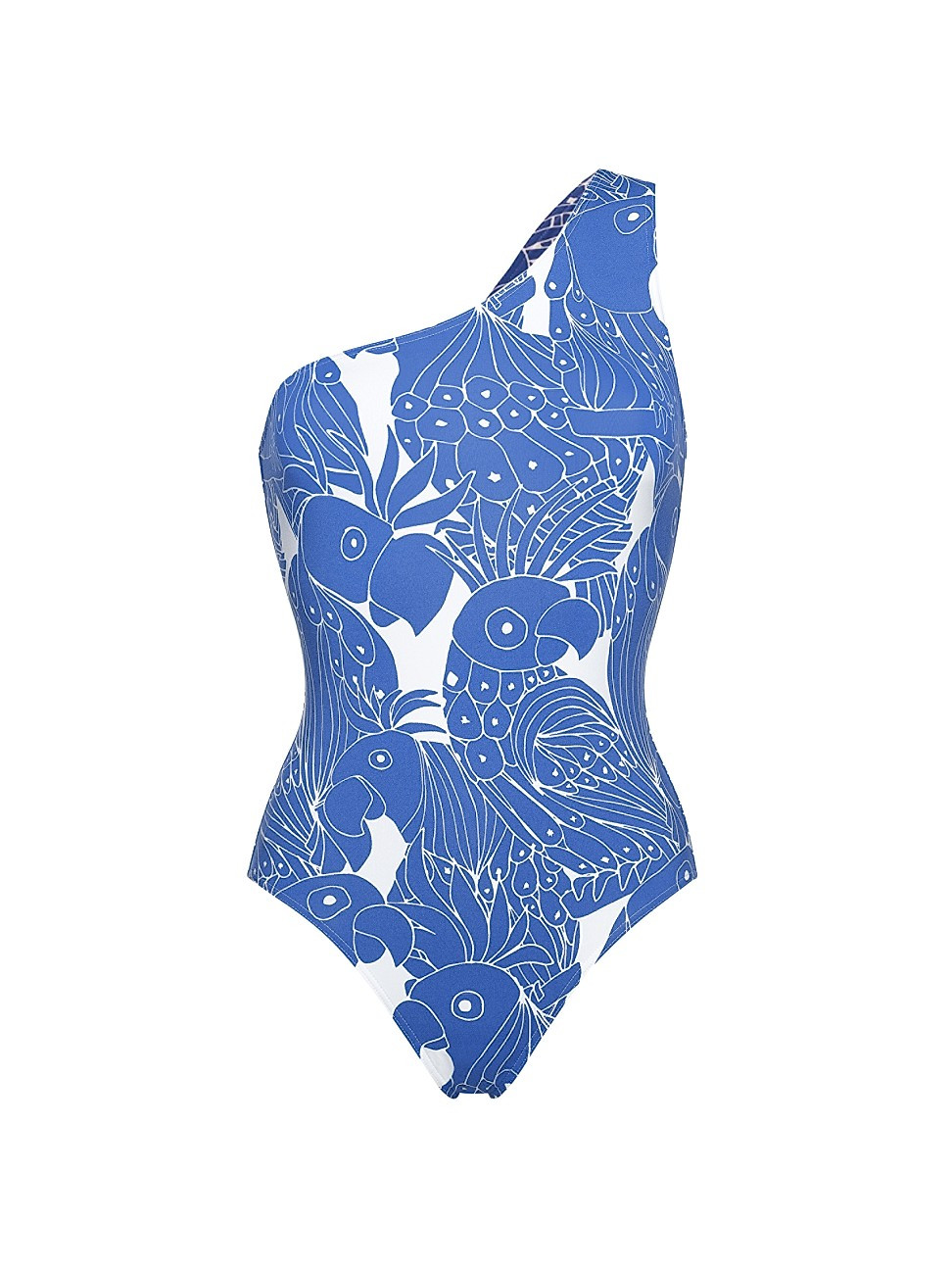 Women's Manolo Printed One-Shoulder One-Piece Swimsuit - Imprime Perroquet Maracas - Size 10 | Saks Fifth Avenue