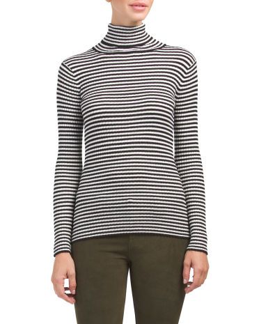 Striped Turtleneck Sweater | TJ Maxx