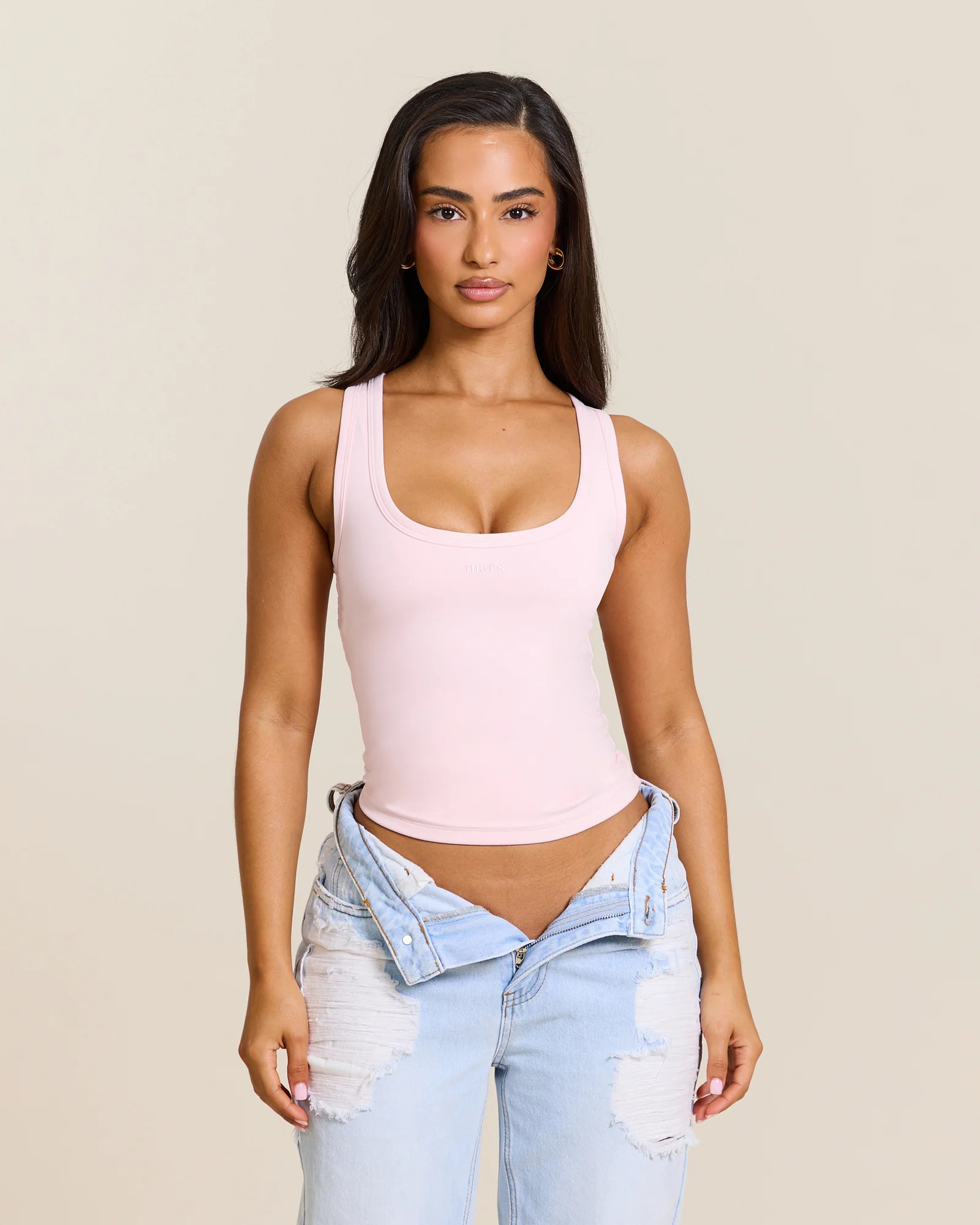The Sculpt Vest in Pink | Mars The Label