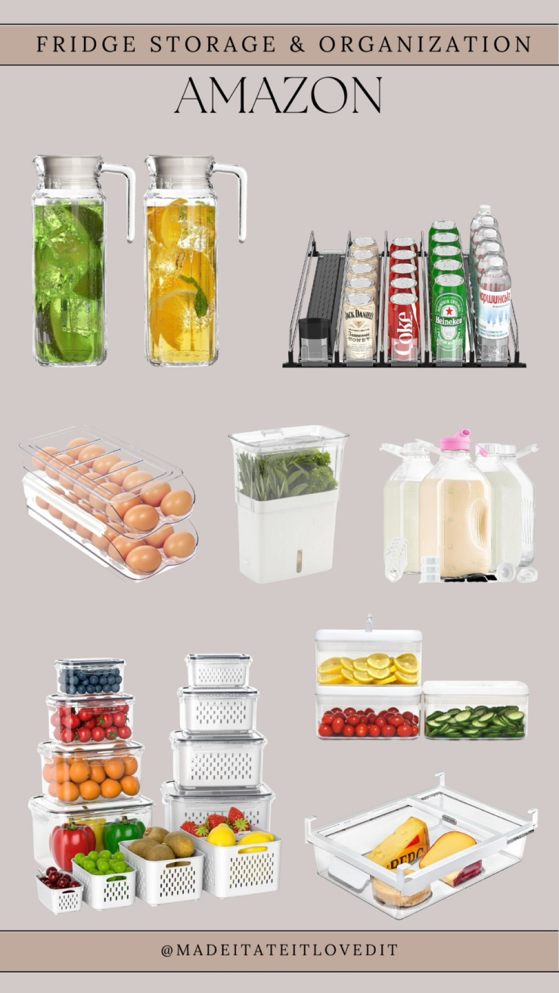 Transform your kitchen with smart fridge storage and organization solutions from Amazon. Keep your groceries fresh and your fridge clutter-free with these essential organizers. Simplify your life and make every meal prep a breeze.

#FridgeOrganization #AmazonFinds #KitchenEssentials #StorageSolutions #OrganizedHome #ClutterFree #MealPrepMadeEasy

#LTKHome