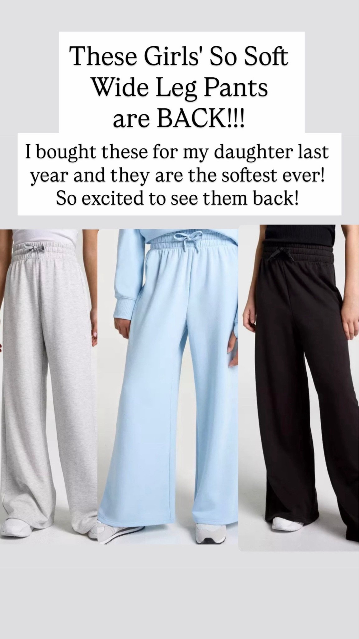 These wide leg soft sweatpants are adorable!!!! So soft!!!!

#LTKKids