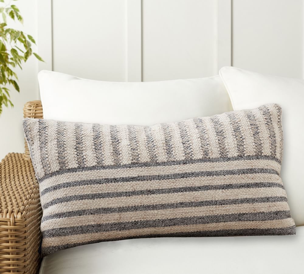 Liam Eco-Friendly Indoor/Outdoor Lumbar Pillow | Pottery Barn (US)