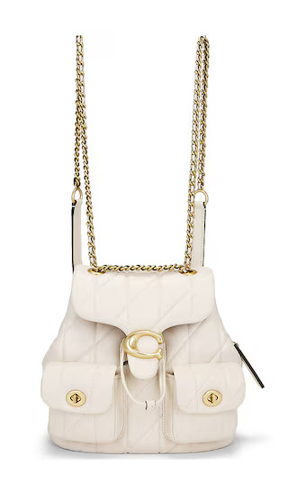 Quilted Leather Tabby Backpack in Chalk | Revolve Clothing (Global)