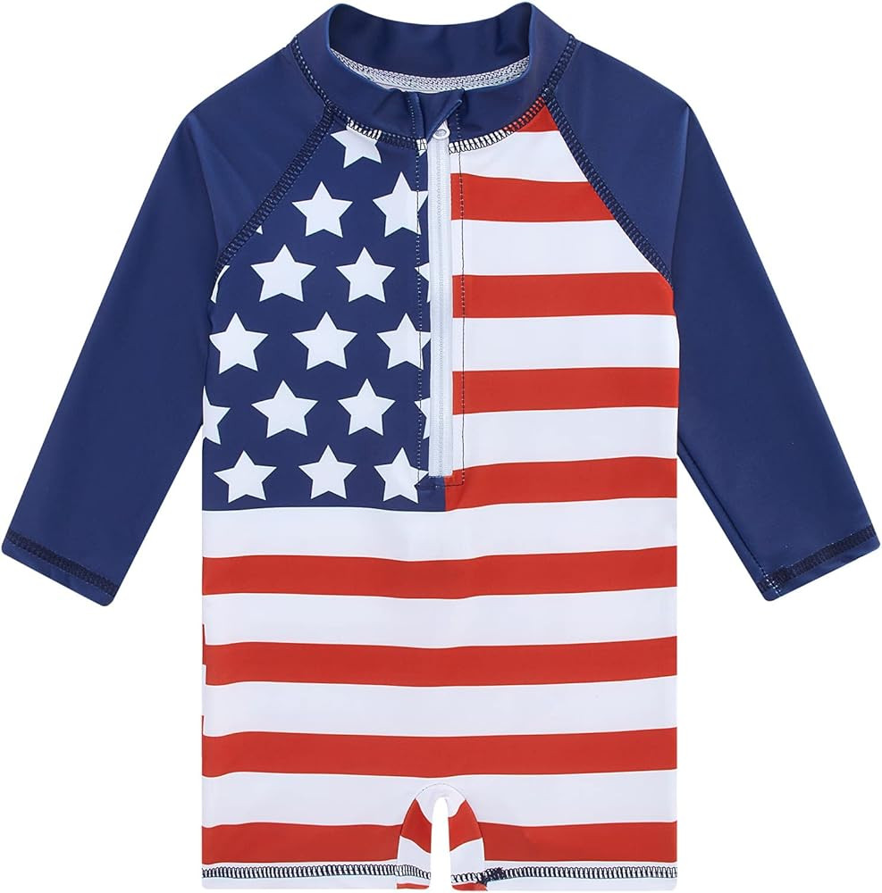 uideazone Baby Toddler Boys Zipper Rash Guard Swimsuit UPF 50+ One Piece Beach Swimwear Bathing S... | Amazon (US)