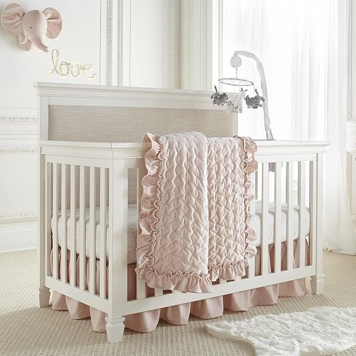 Levtex Baby - Heritage Crib Bed Set - Baby Nursery Set - Blush Velvet - Rich Velvet - 4 Piece Set... | Amazon (US)