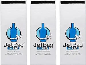 JetBag PRO Protective & Absorbent Wine Bag - Triple Layer, Triple Seal, Absorbs 750 ml - (3 Pack,... | Amazon (US)