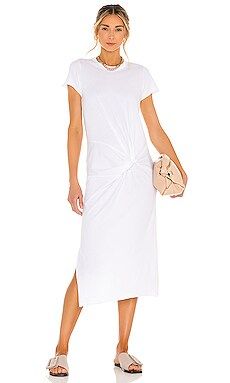 NSF Zelda Twisted Knot Tee Dress in White from Revolve.com | Revolve Clothing (Global)