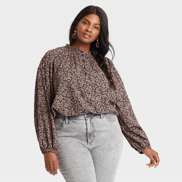 Women's Balloon Long Sleeve Poet Top - Universal Thread™ | Target