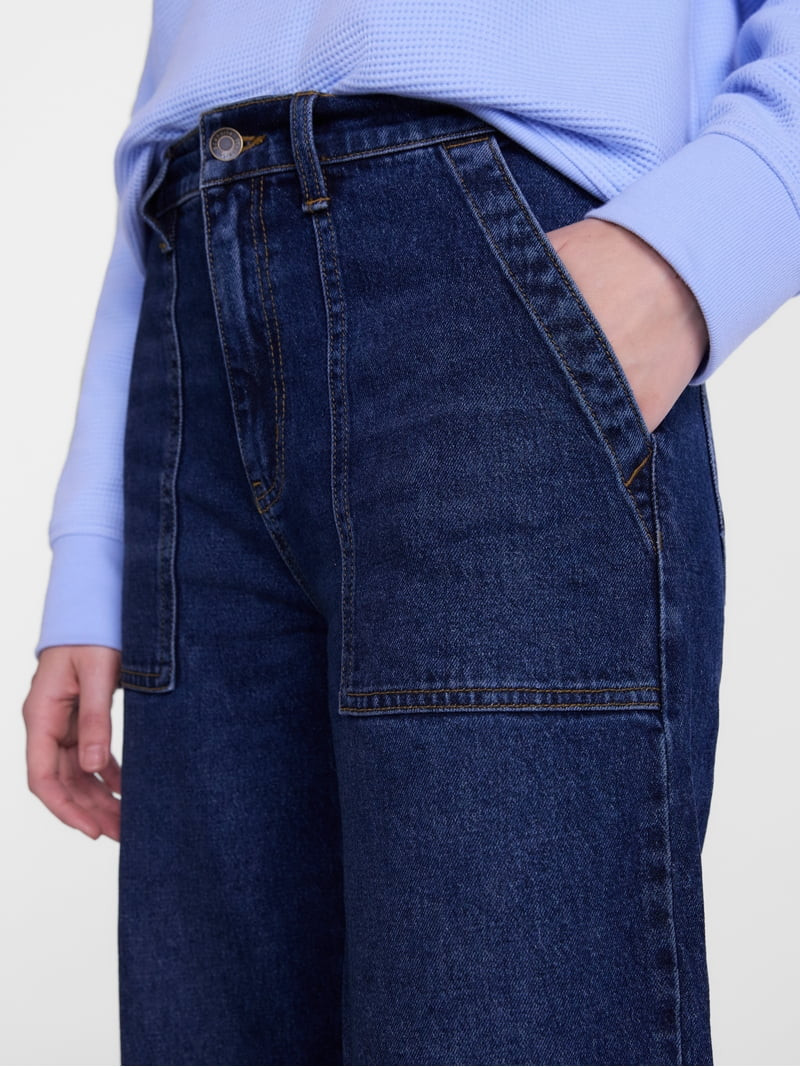 Scenario Women's High Rise Utility Jeans, 31" Regular and 29" Short Inseam, Sizes 0-20 | Walmart (US)