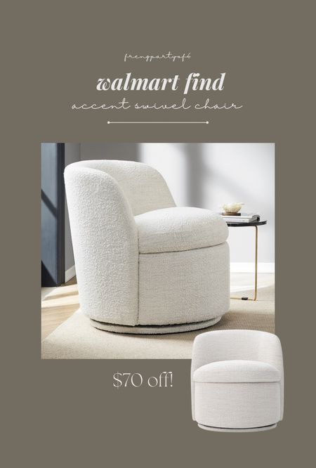 $70 off this pretty chair from Walmart! Available in 2 colors and it has a pretty boucle fabric  

#LTKHome #LTKSaleAlert