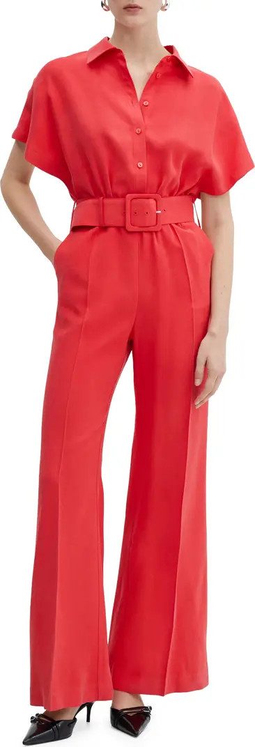 Belted Flare Leg Jumpsuit | Nordstrom