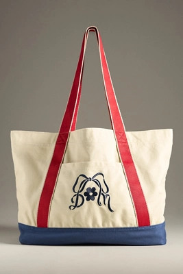 Damson Madder Embroidered Canvas Tote | Anthropologie (US)