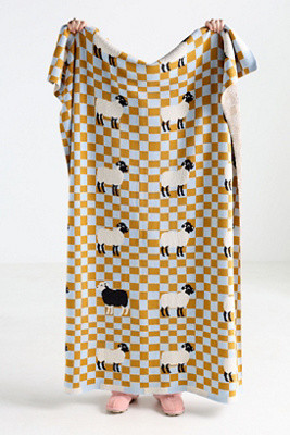 Grace Cotton Novelty Icon Knit Throw Blanket | Anthropologie (US)
