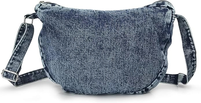 Denim Indigo Hobo Cross Body Bag Womens Shoulder Bag | Amazon (US)