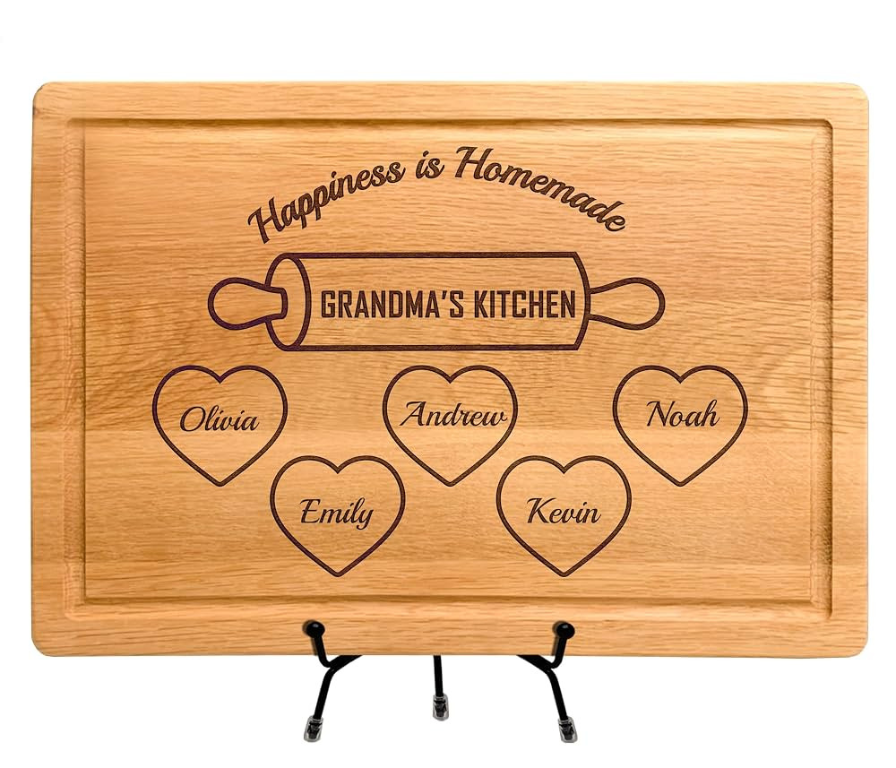Personalized Grandma Mom Christmas Gifts, Custom Cutting Board with Kids Names for Mom Nana, Cust... | Amazon (US)