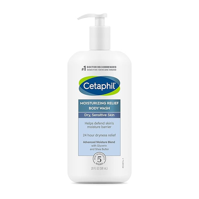 Amazon.com : Body Wash by CETAPHIL, NEW Moisturizing Relief Body Wash for Sensitive Skin, Creamy ... | Amazon (US)