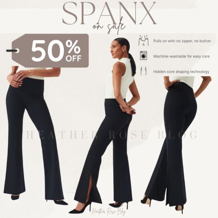 Pull on pants half off from spanx! 

#LTKworkwear #LTKMostLoved #LTKover40