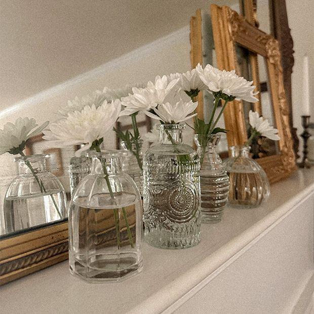 5 Piece Perfume Bottle Vases | Antique Farm House