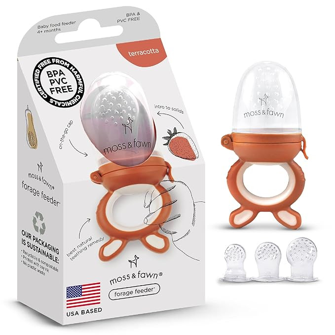 Moss and Fawn Forage Feeder - Soothing Silicone Frozen Breast Milk Popsicle & Baby Food Teething ... | Amazon (US)