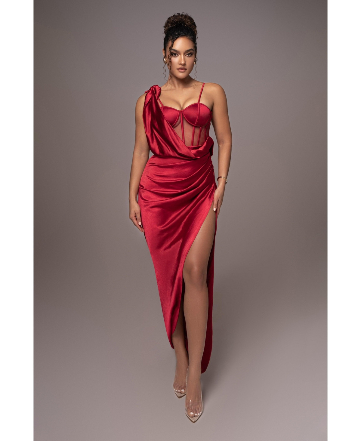 Jluxlabel Women's Anastacia Drape Maxi Dress - Red | Macy's