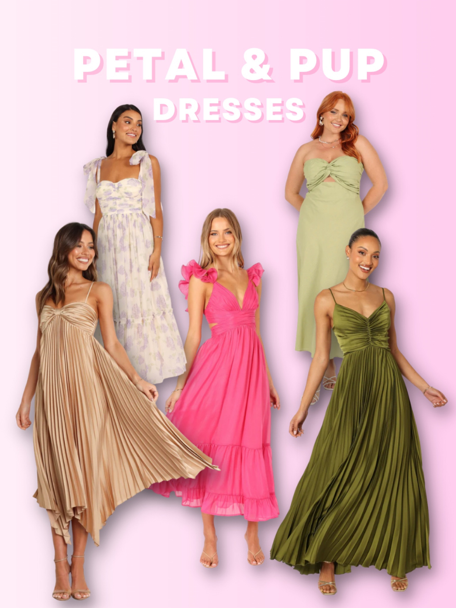 slim fit dress slacks Petal & Pup Women's Naira Pleated Maxi Dress