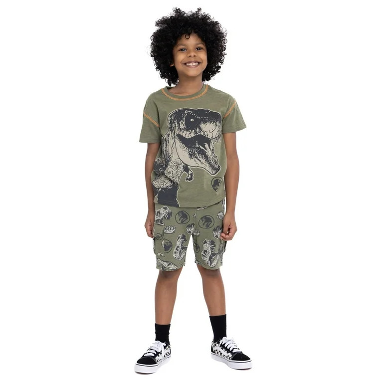 Jurassic Park Toddler Boys Short Sleeve T-Shirt and Shorts Set, 2-Piece, Sizes 12M-5T - Walmart.c... | Walmart (US)
