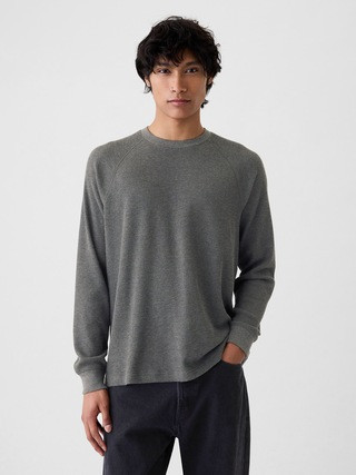 Waffle-Knit Raglan T-Shirt | Gap (US)