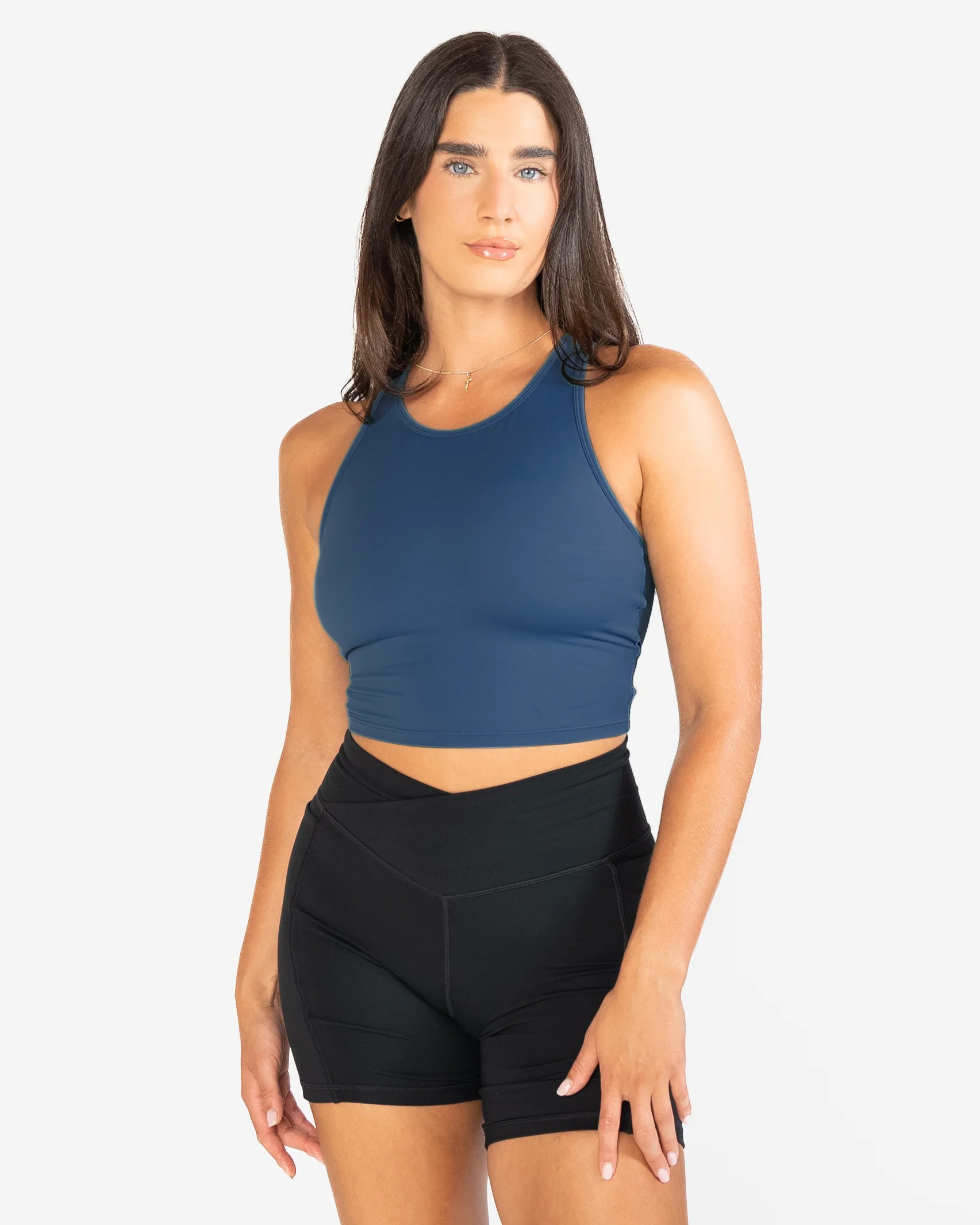 Malibu Crop Top - Navy | Senita Athletics