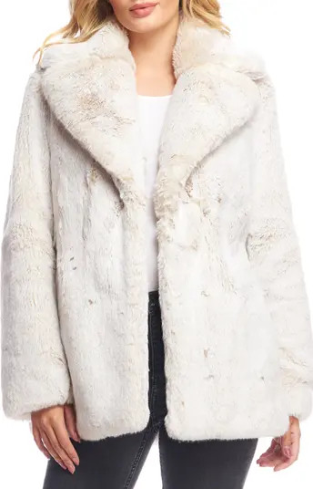Notch Collar Faux Fur Coat | Nordstrom
