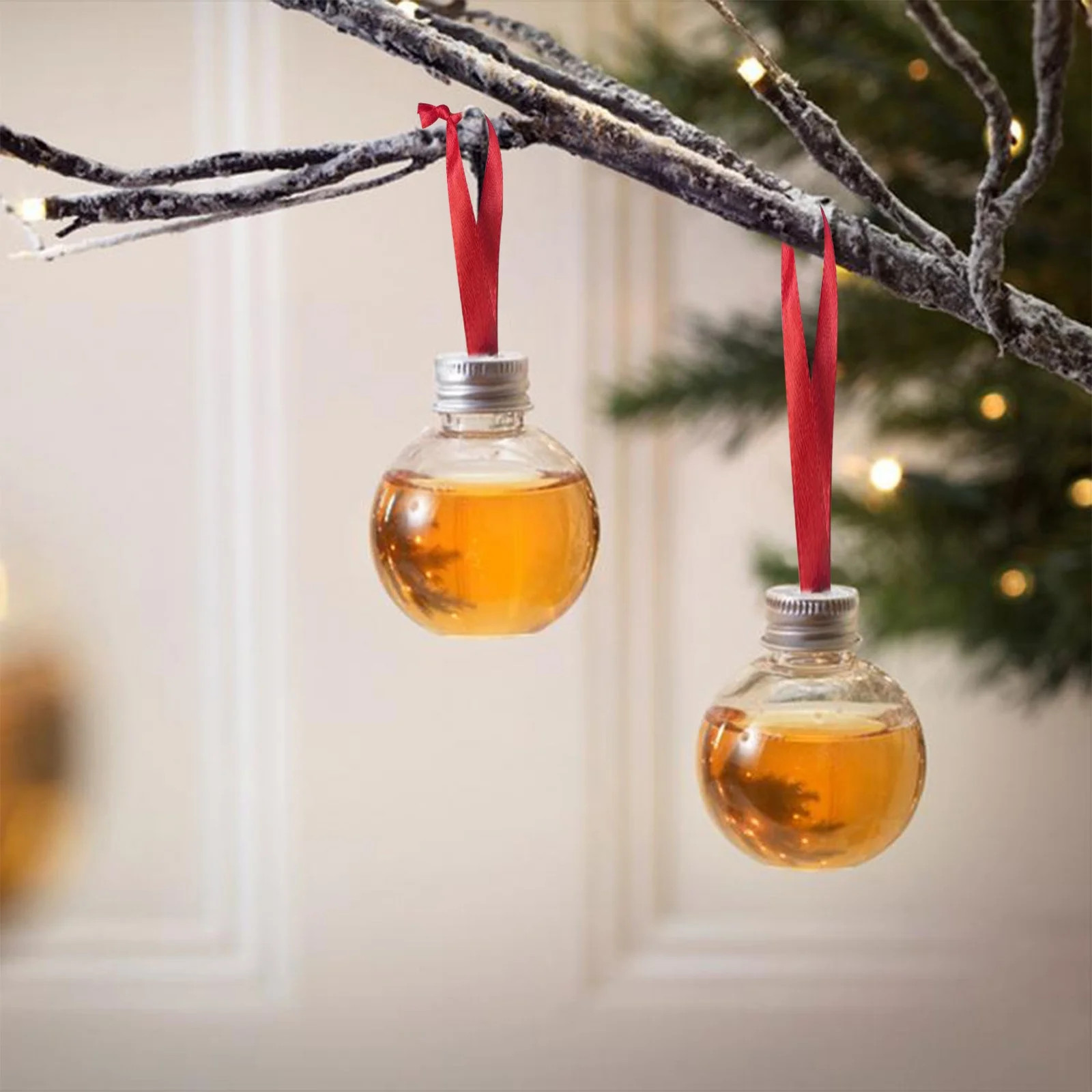 TOPRenddon Christmas Drink Balls 6pcs Clear Ornament Balls Christmas Fillable Booze Tree Ornament... | Walmart (US)