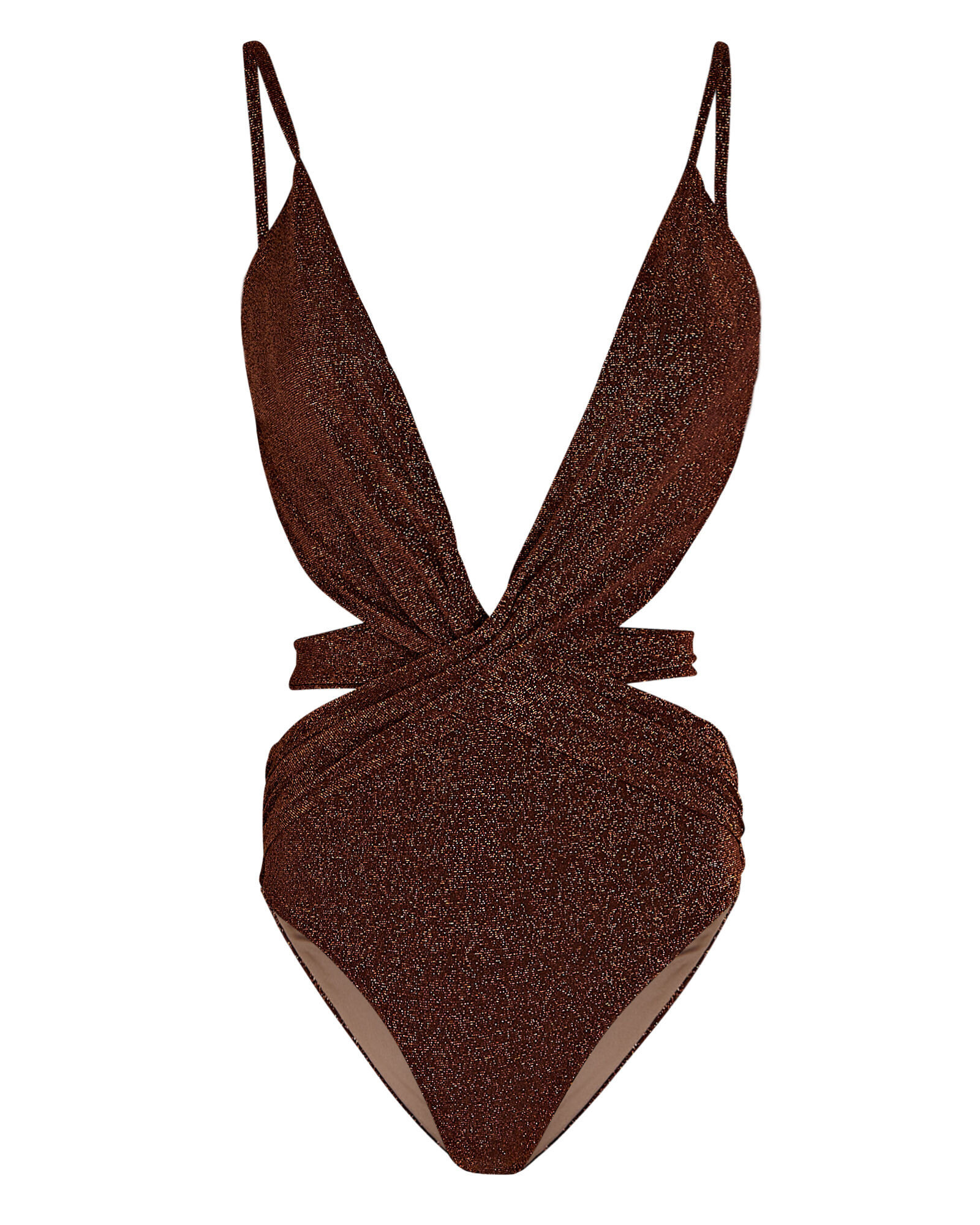Mia Cut-Out Lurex Swimsuit | INTERMIX