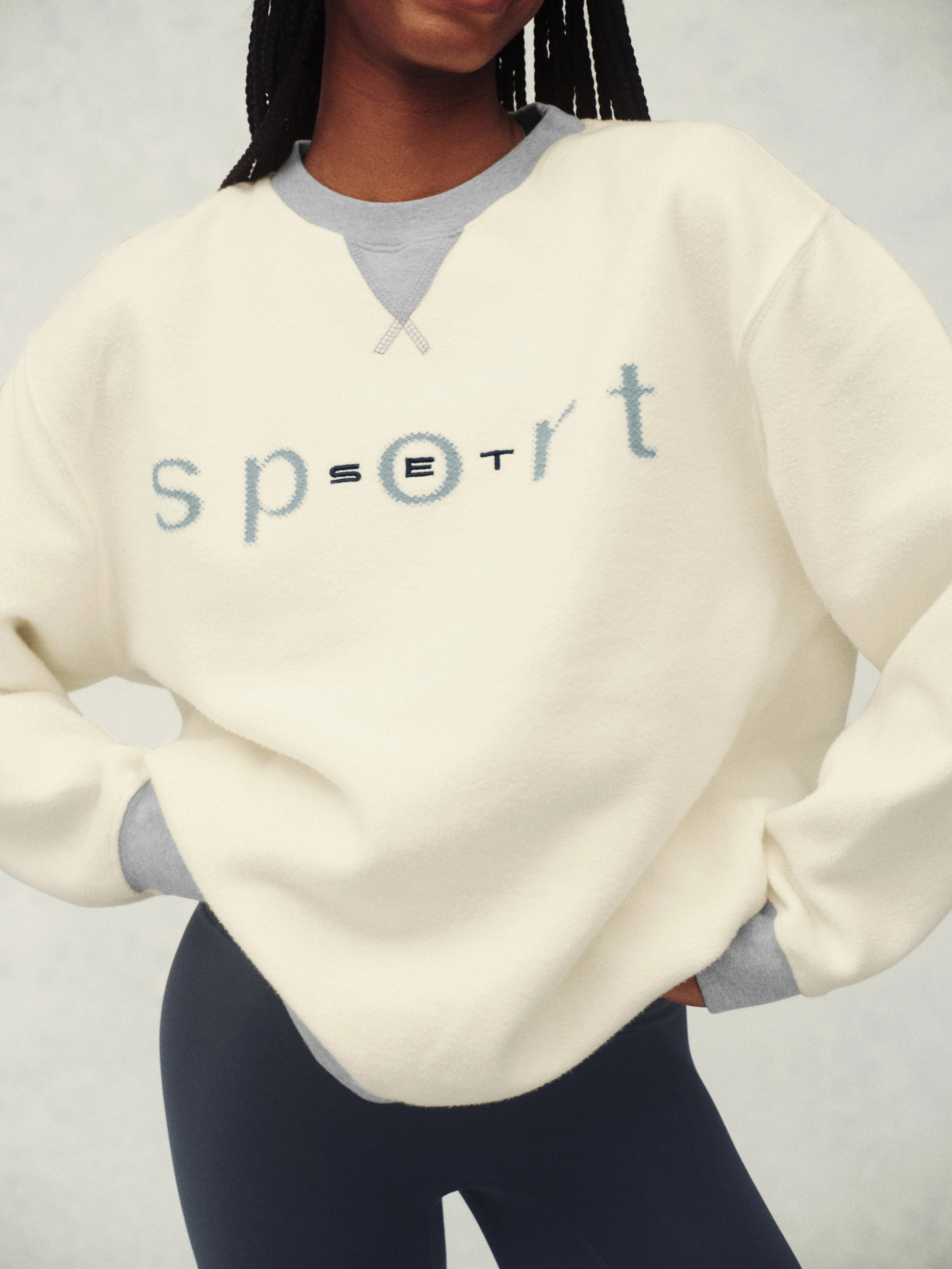 MIDWEIGHT SWEATS STAPLE VINTAGE CREWNECK - WORN | SET Active