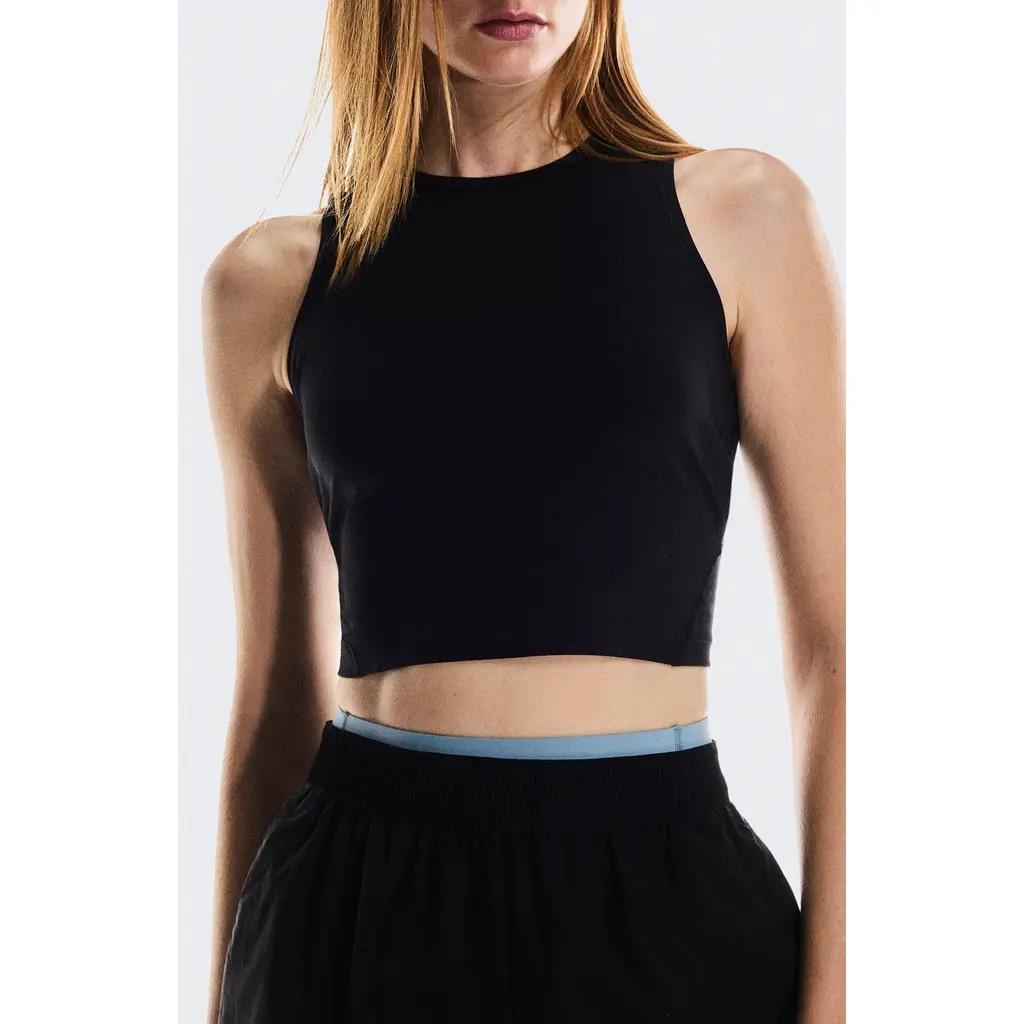 On Studio Crop Tank in Black at Nordstrom, Size Small | Nordstrom