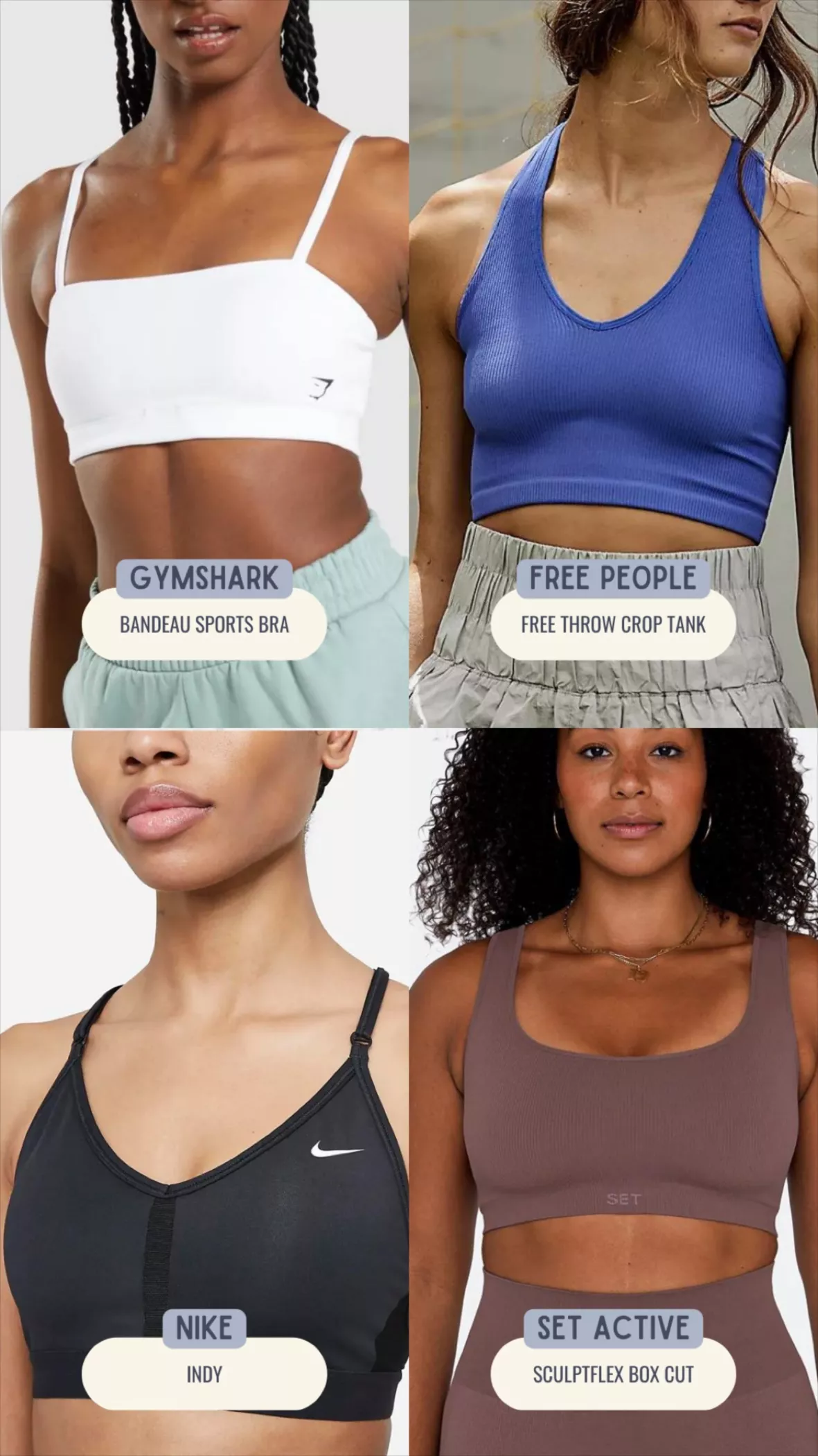 Gymshark Bandeau Sports Bra - White curated on LTK