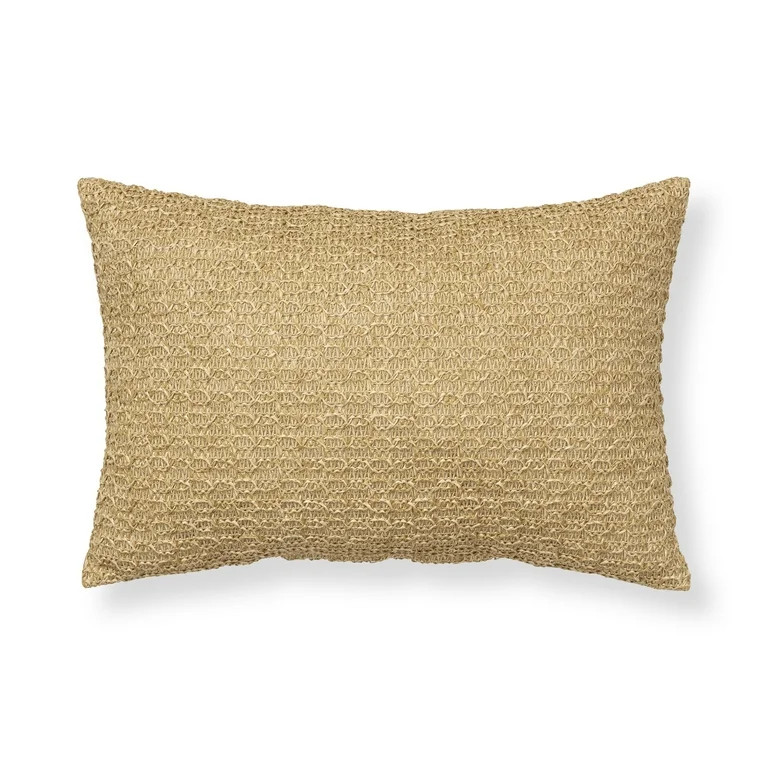 Better Homes & Gardens, Outdoor, Natural Hermosa Lumbar Pillow, 13"x19", Neutral, 1 per Pack - Wa... | Walmart (US)
