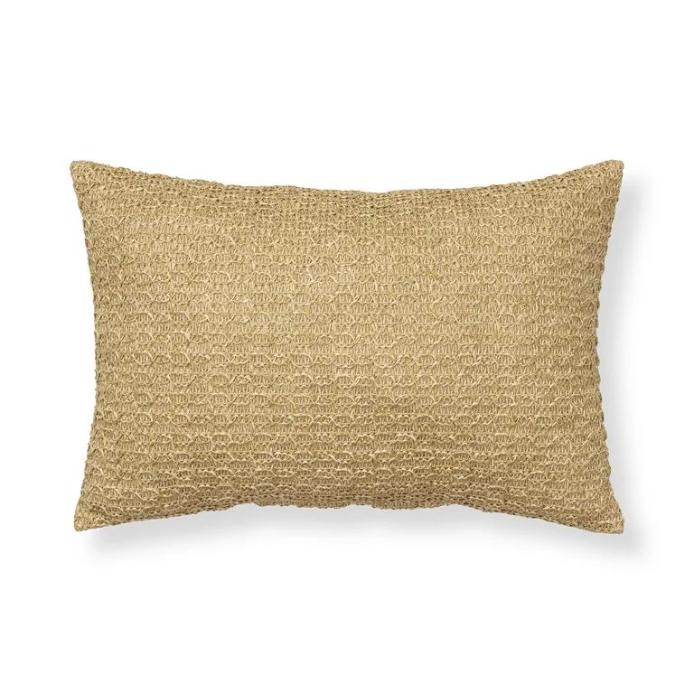 Better Homes & Gardens, Outdoor, Natural Hermosa Lumbar Pillow, 13"x19", Neutral, 1 per Pack | Walmart (US)