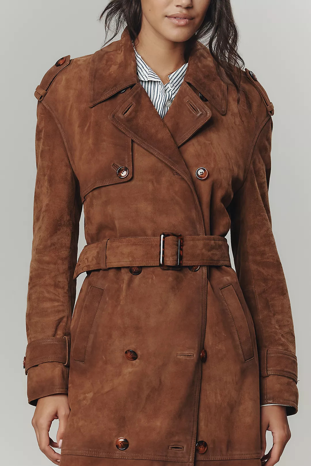Walter Baker Jerome Suede Trench Coat | Anthropologie (US)