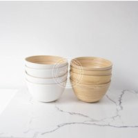 Set Of 2 Spun Bamboo Bowls, Serving Bamboo Bowl, Pasta/Cereal Serving Bowl, Beautiful Dishes, Dinnerware, Housewarming Gift | Etsy (US)