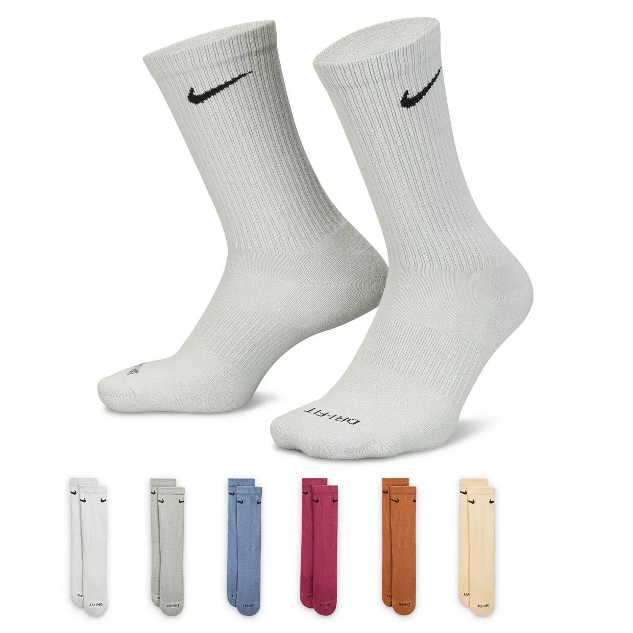 Men's Nike 6-pack Everyday Plus Cushion Crew Training Socks | Kohl's