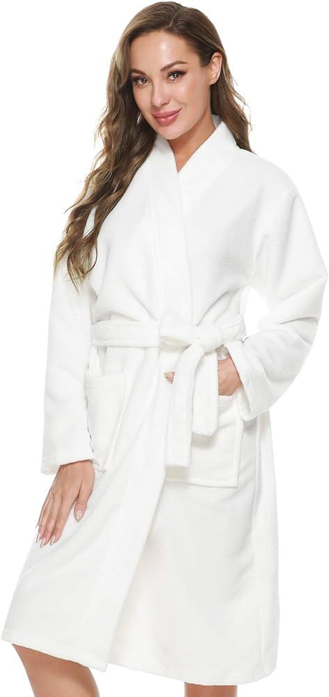 Kniffi Kimono Bathrobe for Women Terry Cloth Robes knee length towel Bathrobe | Amazon (US)