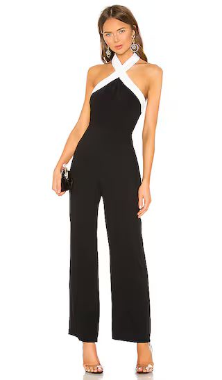 Laurien Cross Front Jumpsuit in Black | Revolve Clothing (Global)